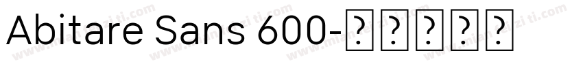 Abitare Sans 600字体转换
